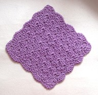 Crochet solid shells dishcloth 