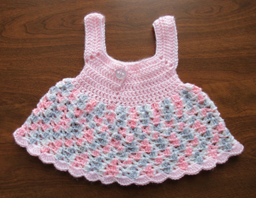 Crochet baby sun dress - Anne (back)