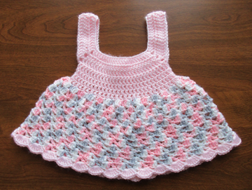 Crochet baby sun dress - Anne (front)
