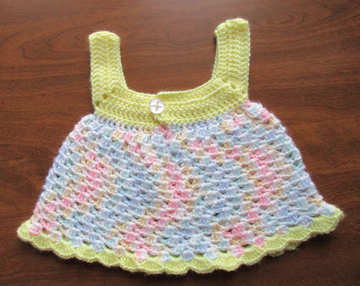 Crochet baby sun dress - Jacklyn (back)