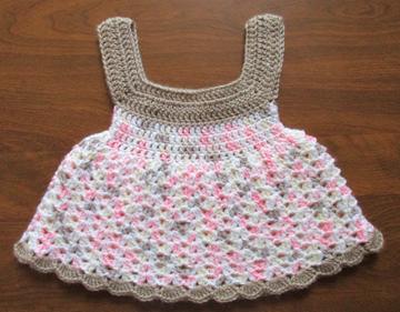 Crochet baby sun dress - susan (front)
