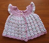 Crochet newborn pinafore sweater