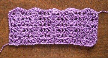 Double post stacked shell stitch
