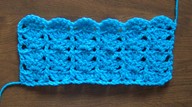 Raised stacked shell stitch for crochet